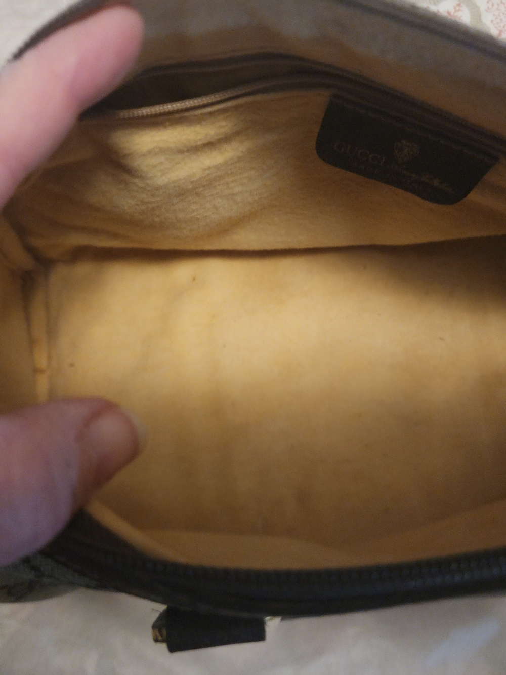 Gucci Brown GG Canvas Satchel with Green and Red Stripe - Picture 10 of 12